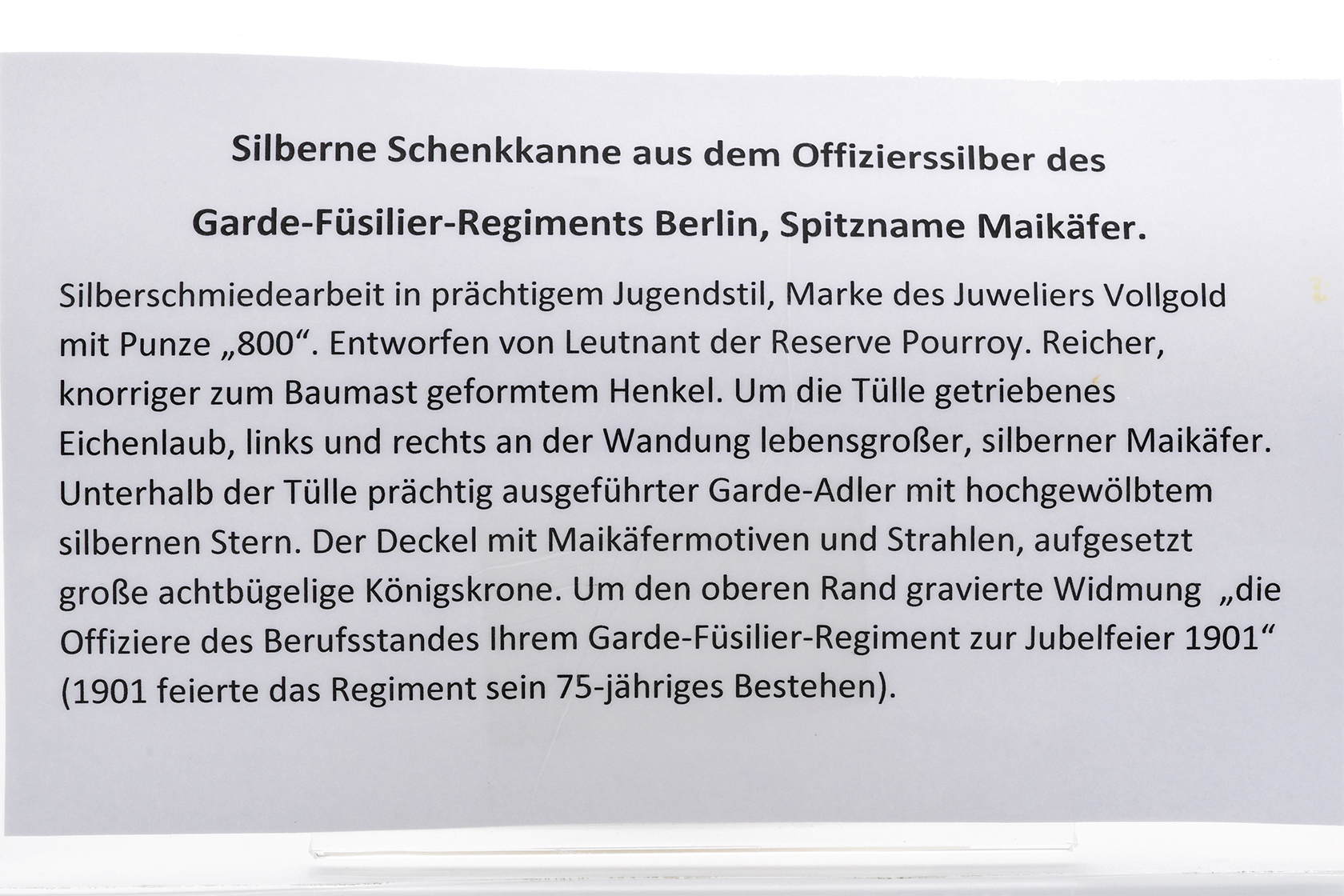 Silb. Schenkk. a. d. Offiziersilb. d. Garde-Füsilier-Regiments Berlin – 6